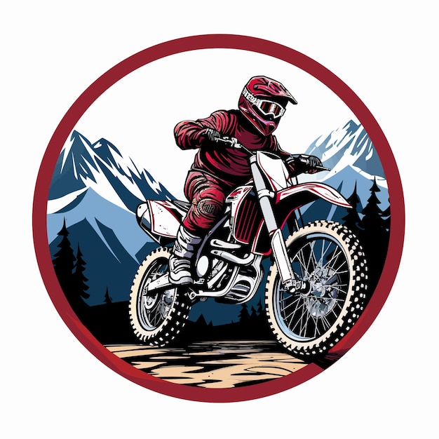 vector illustratie van motocross Verboden Icon ontwerp