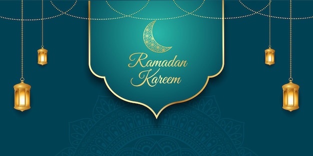 Vector illustratie van Ramadan Kareem wenst groet