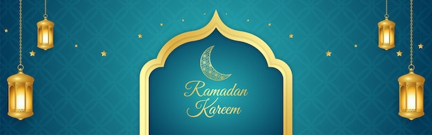 Vector illustratie van Ramadan Kareem wenst groet