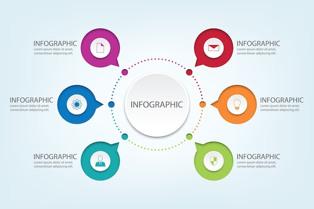 Vector illustratie van White Paper Business Infographic elementen