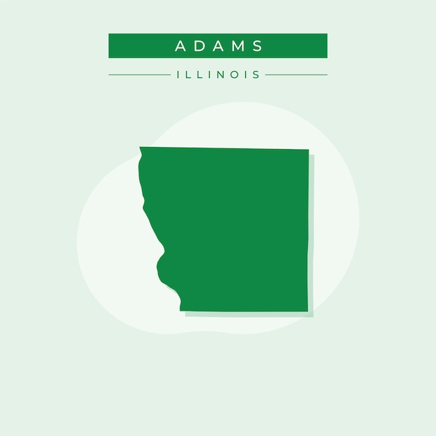 Vector illustratie vector van Adams kaart Illinois