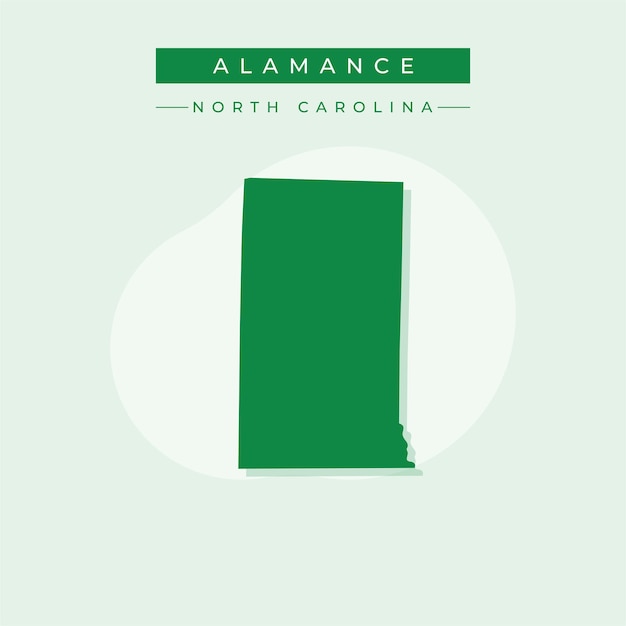 Vector illustratie vector van Alamance kaart Noord-Carolina
