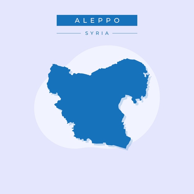 Vector illustratie vector van Aleppo kaart Syrië