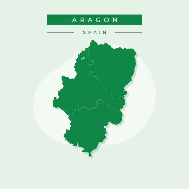 Vector illustratie vector van Aragon kaart Spanje