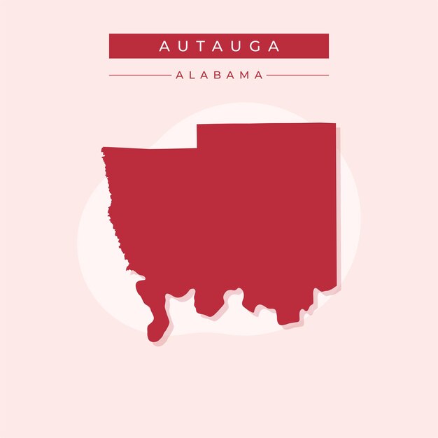 Vector vector illustratie vector van autauga kaart alabama