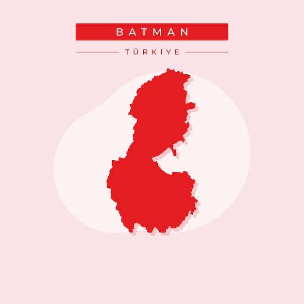Vector illustratie vector van Batman kaart Turkije