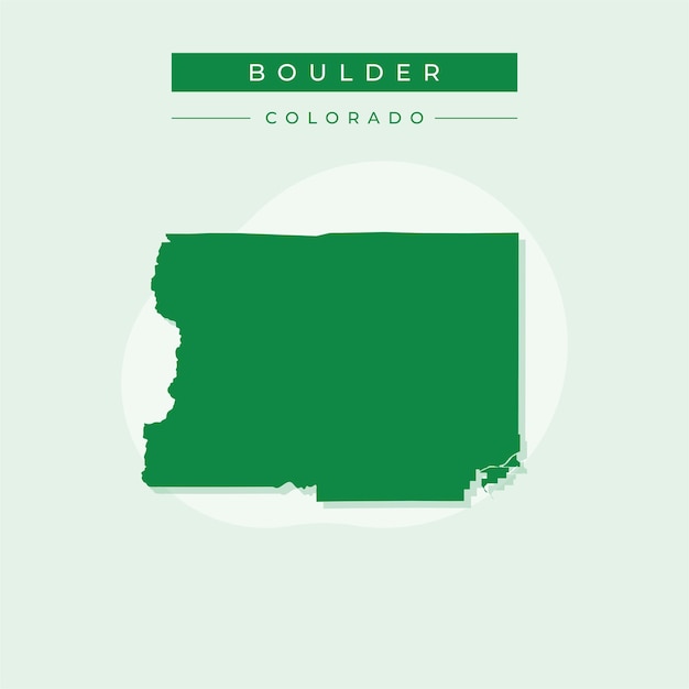 Vector illustratie vector van Boulder kaart Colorado