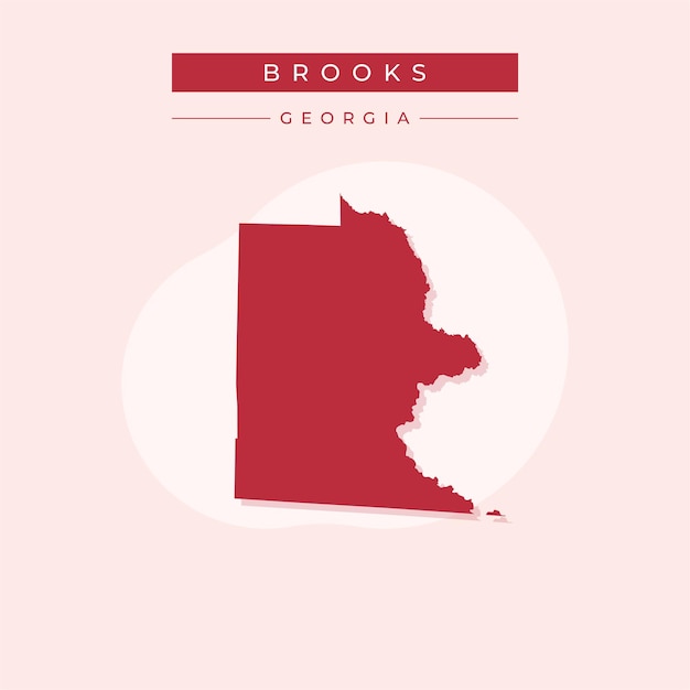 Vector illustratie vector van Brooks kaart Georgia