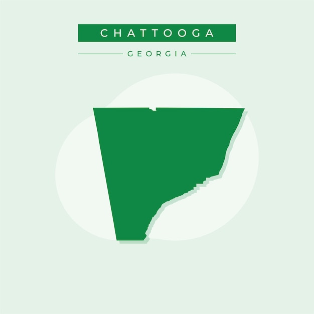 Vector illustratie vector van Chattooga kaart Georgië