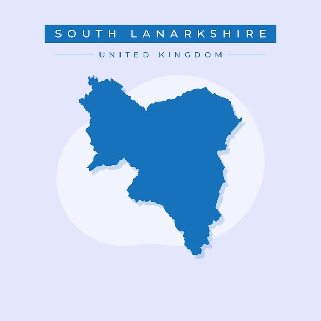 Vector illustratie vector van de kaart van South Lanarkshire Verenigd Koninkrijk