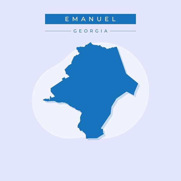 Vector illustratie vector van Emanuel kaart Georgië