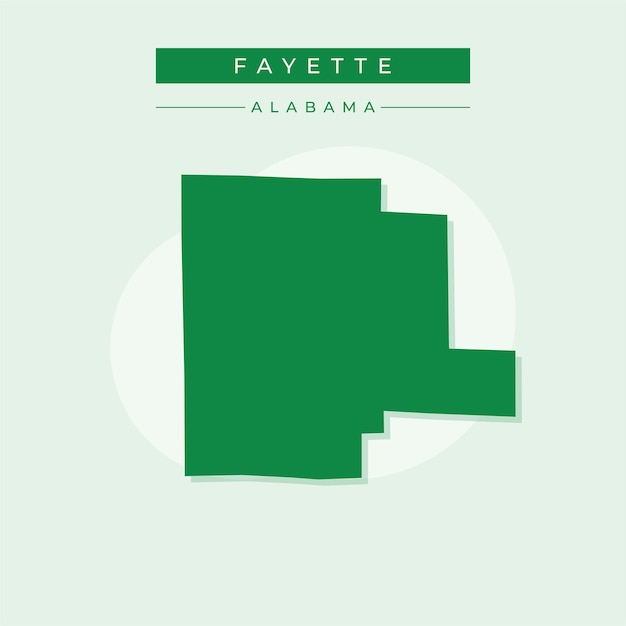 Vector vector illustratie vector van fayette kaart alabama