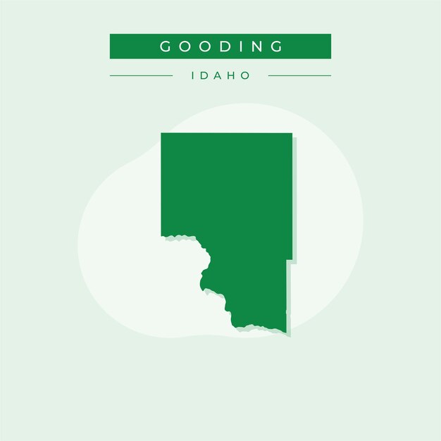 Vector illustratie vector van Gooding kaart Idaho