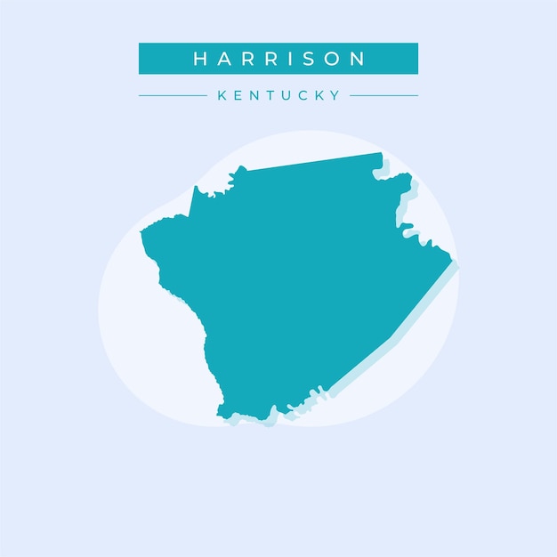Vector illustratie vector van Harrison kaart Kentucky