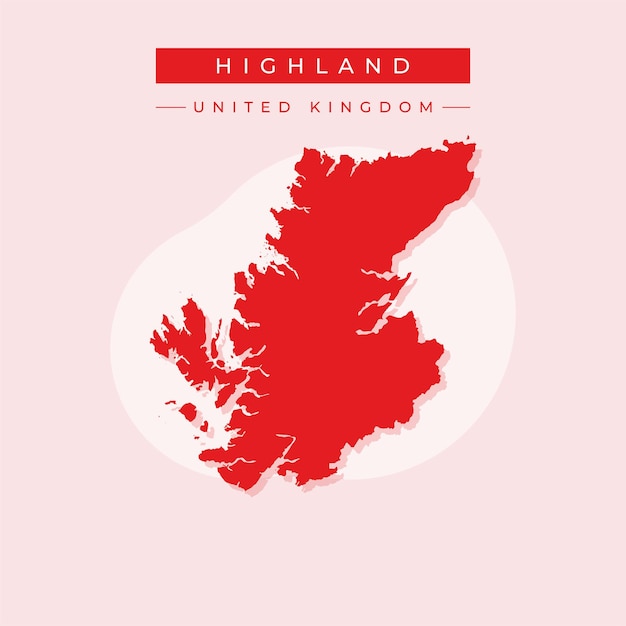 Vector illustratie vector van Highland kaart Verenigd Koninkrijk