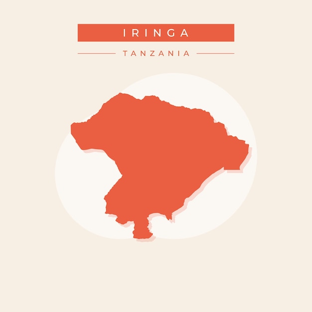 Vector illustratie vector van iringa kaart tanzania