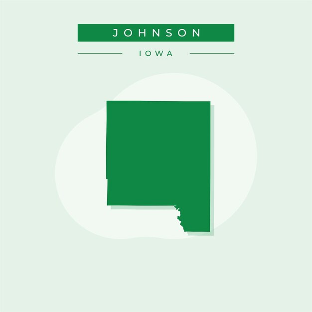 Vector illustratie vector van Johnson kaart Iowa