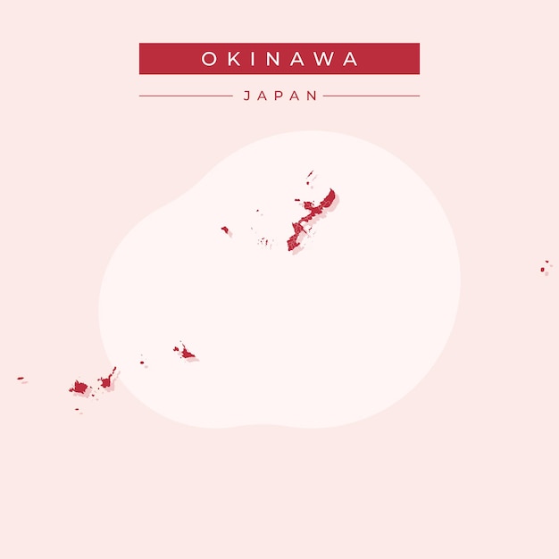 Vector illustratie vector van Okinawa kaart Japan