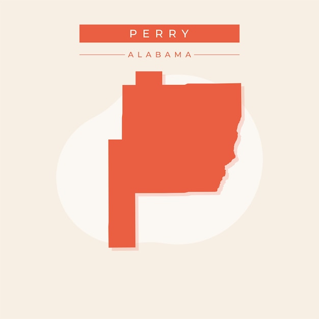 Vector vector illustratie vector van perry kaart alabama