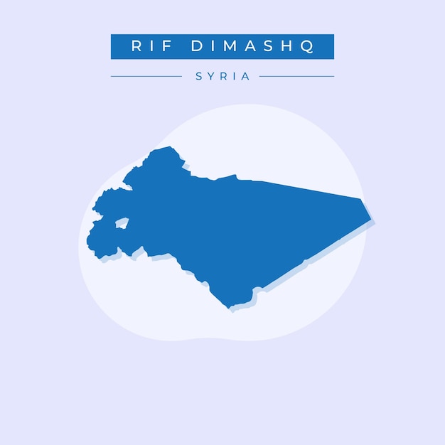 Vector illustratie vector van Rif Dimashq kaart Syrië