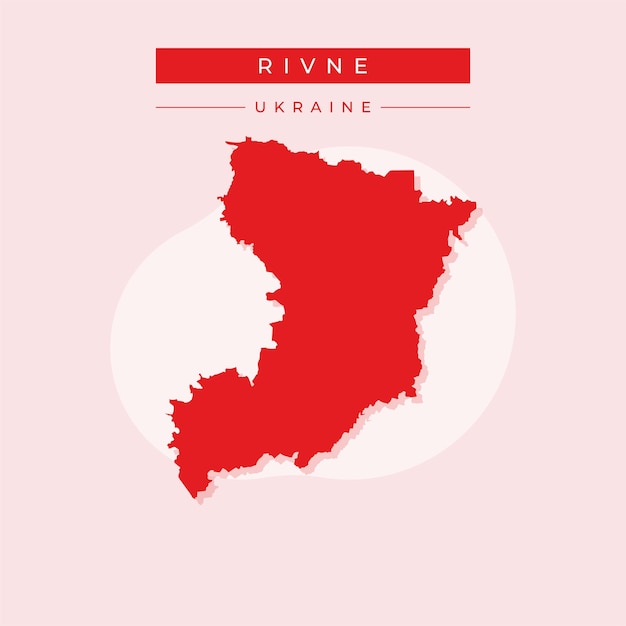 Vector illustratie vector van Rivne kaart Oekraïne