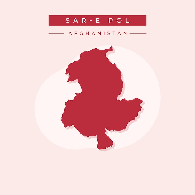 Vector illustratie vector van sare pol kaart Afghanistan