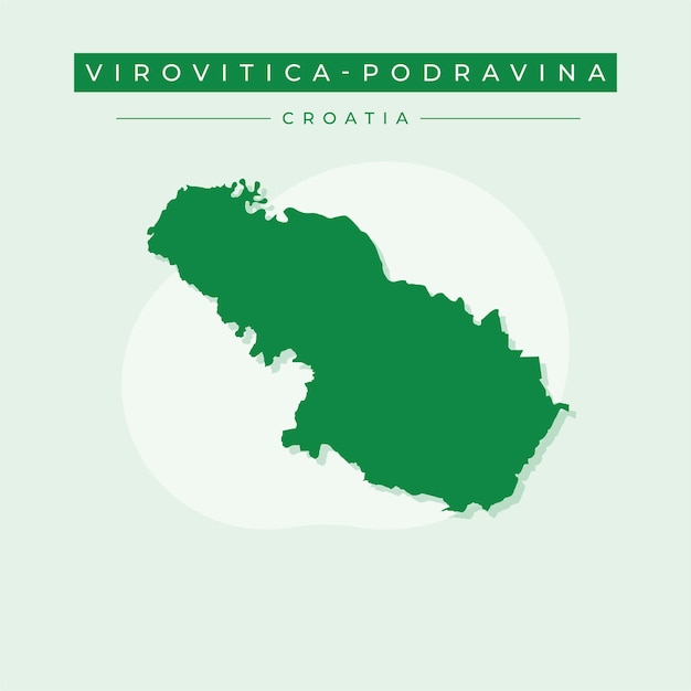 Vector illustratie vector van ViroviticaPodravina kaart Kroatië