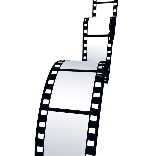 Vector vector illustratiion of a cinema movie and photography 35mm film strip realistic