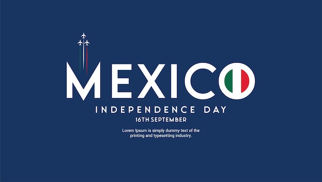 Vector illustration of 16th of september Independence day of Mexico