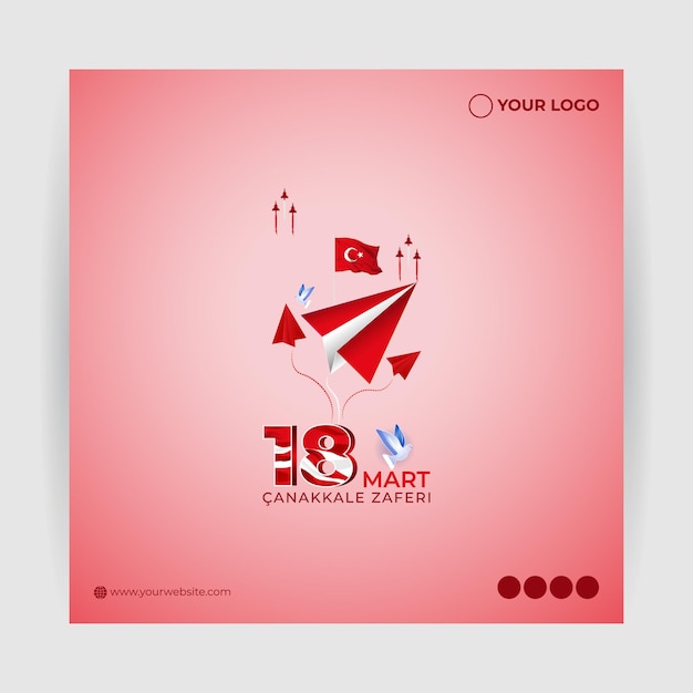 Vector illustration for 18 Mart Canakkale zaferi