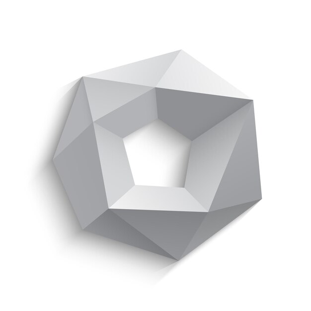 vector illustration of 3d letter o on white background