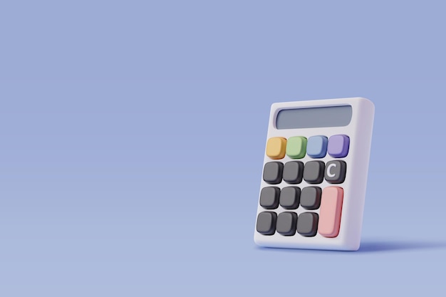 Vector Illustration of 3D Realistic calculator icon isolated. Eps 10 Vector.