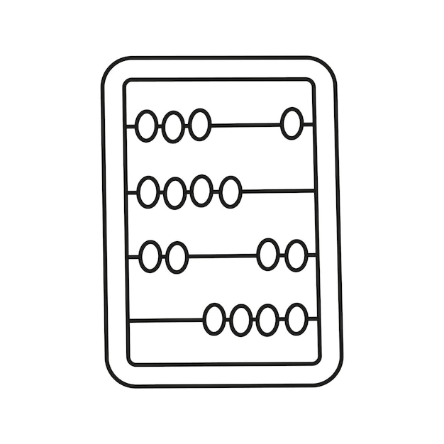 Vector illustration of abacus doodle style