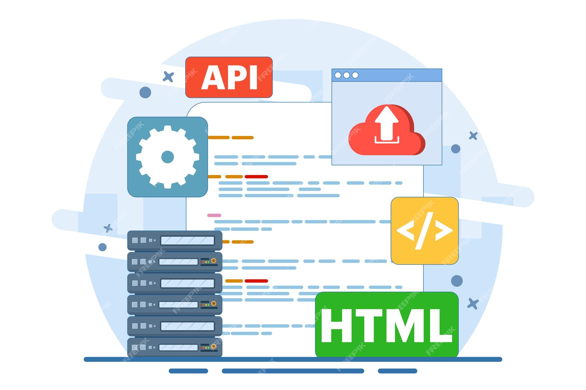 Premium Vector | Vector illustration about Application Programming ...