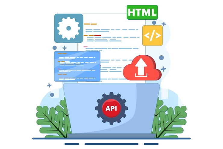 Vector vector illustration about application programming interface concept or api