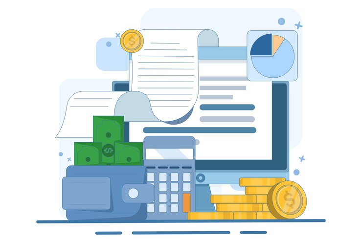 Векторная иллюстрация бизнес-процесса и концепции анализатора или целей и задач в бизнесе