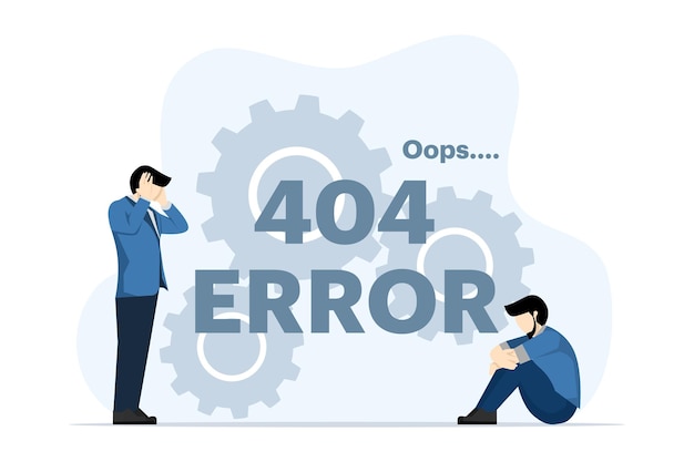 Vector vector illustration about concept of 404 error page or file not found