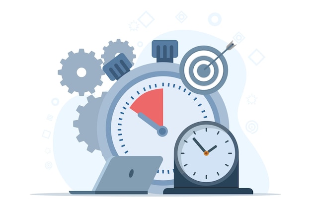 vector illustration about the concept of Business time management or deadlines