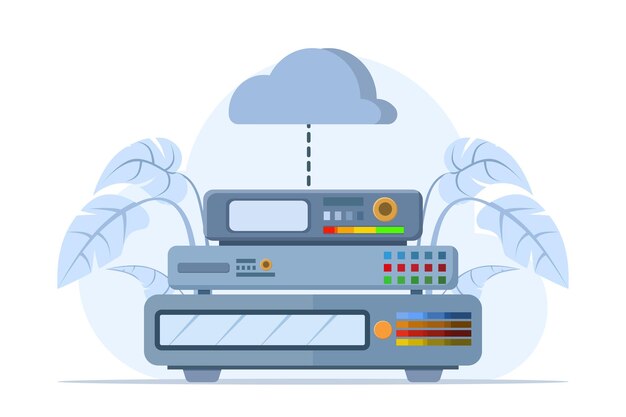 vector illustration about Concept of database programmer or programming language