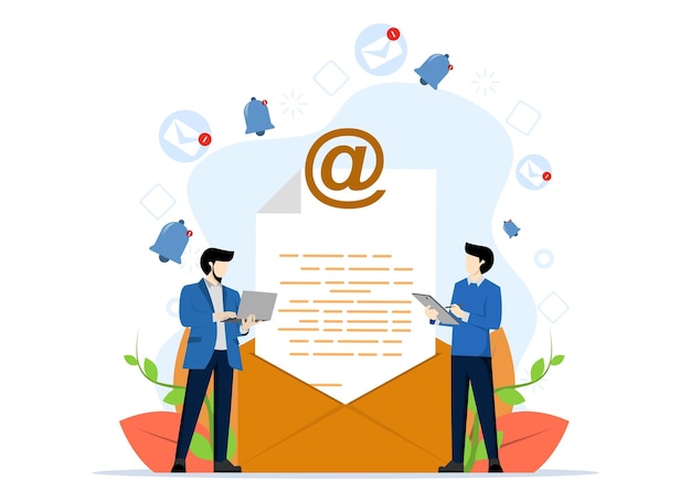 vector illustration about Concept of email marketing campaign as an online business strategy