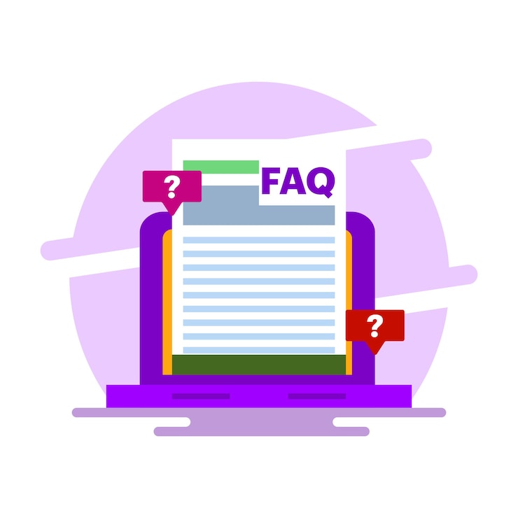 Vector vector illustration about concept of faq or frequently asked questions or online support center