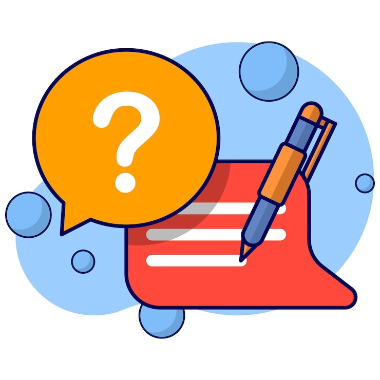Vector vector illustration about the concept of what you will ask or send criticism and suggestions
