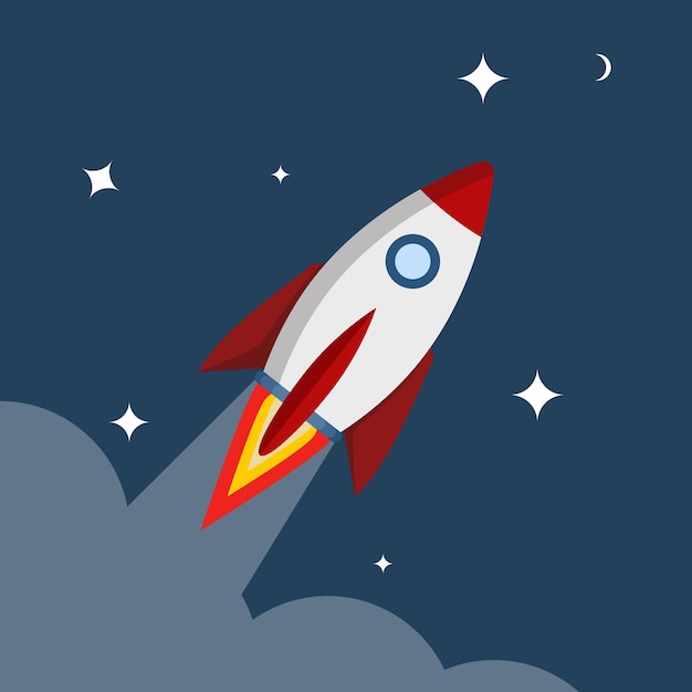 vector illustration about Rocket spaceship Concept