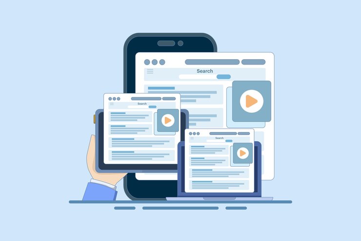 Vector vector illustration about video marketing campaign or promote brand or influencer advertising