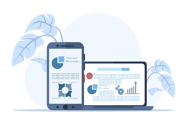 vector illustration about web design or ui ux concept and programmer with computer