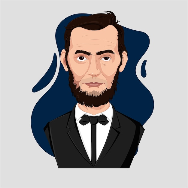 ベクトルイラスト アブラハム・リンカーン 誕生日 アメリカ合衆国の祝日
