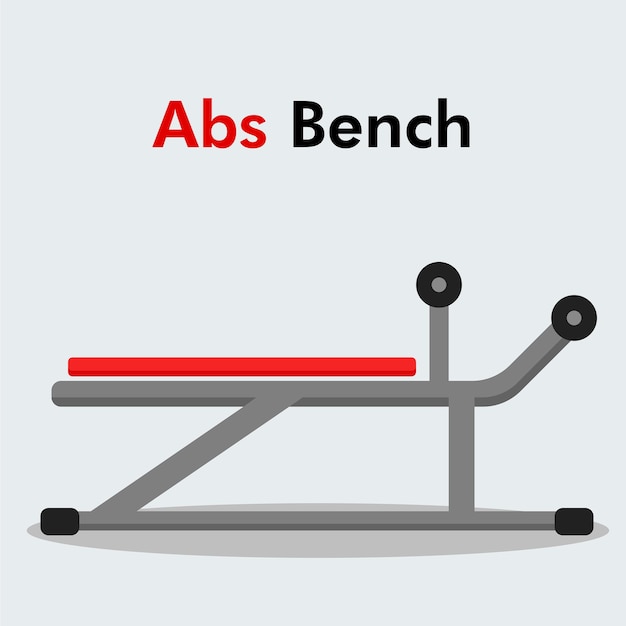 Vector illustration of abs bench machine
