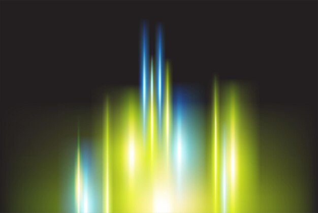Векторная иллюстрация абстрактного фона с размытыми волшебными неоновыми цветными огнями