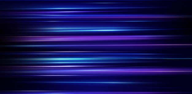 vector illustration abstract striped horizontal dark blue purple background with glowing lines