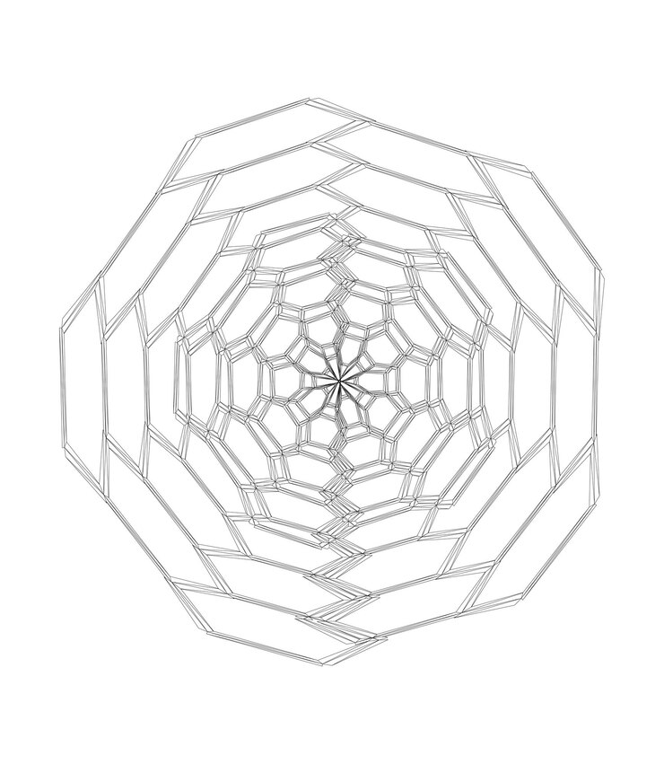 Vector vector illustration of abstract volumetric meshe
